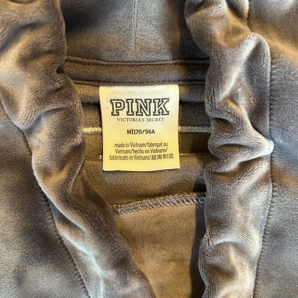 Victoria’s Secret PINK Varsity Velour Cowl Neck Relaxed Fit Tunic Top SZ Medium - Picture 7 of 9